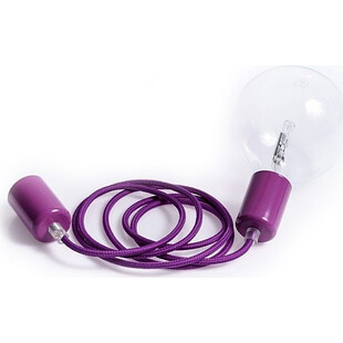 Lampa wisząca Loft Fioletowa E27 | Kolorowe Kable