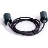 Lampa wisząca Loft Metal | Szara żarówka E27 - Kolorowe kable
