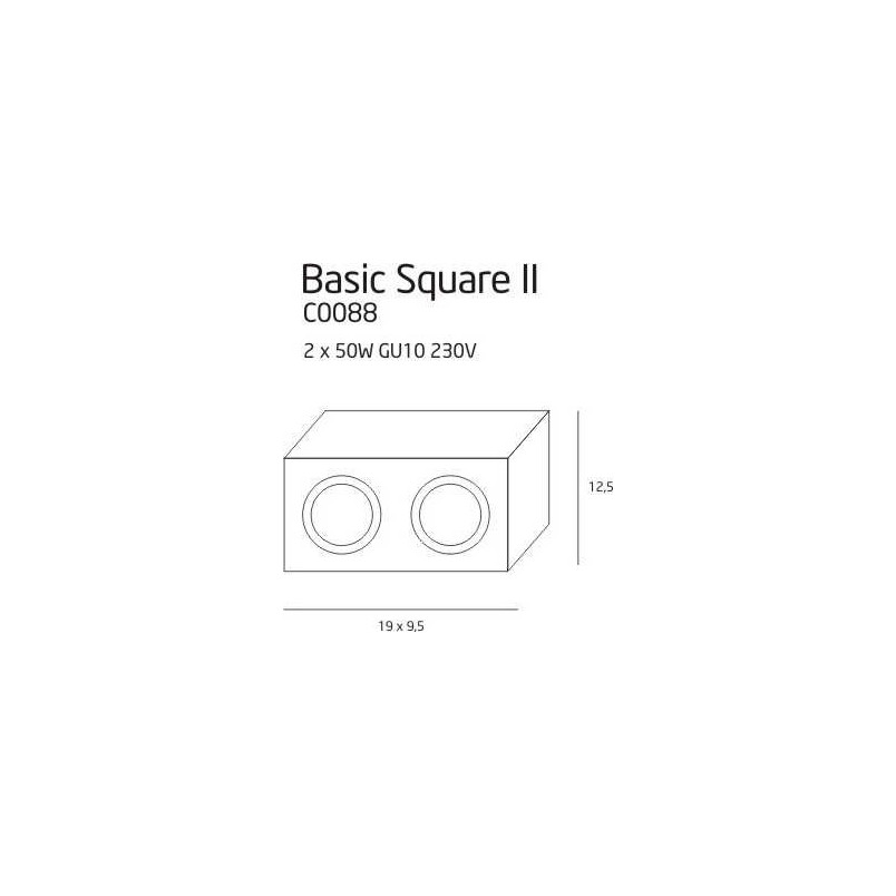 Lampa spot Basic Square biała MaxLight - Oświetlenie LED