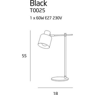 Lampa biurkowa Loft Black | MaxLight - Nowoczesny design