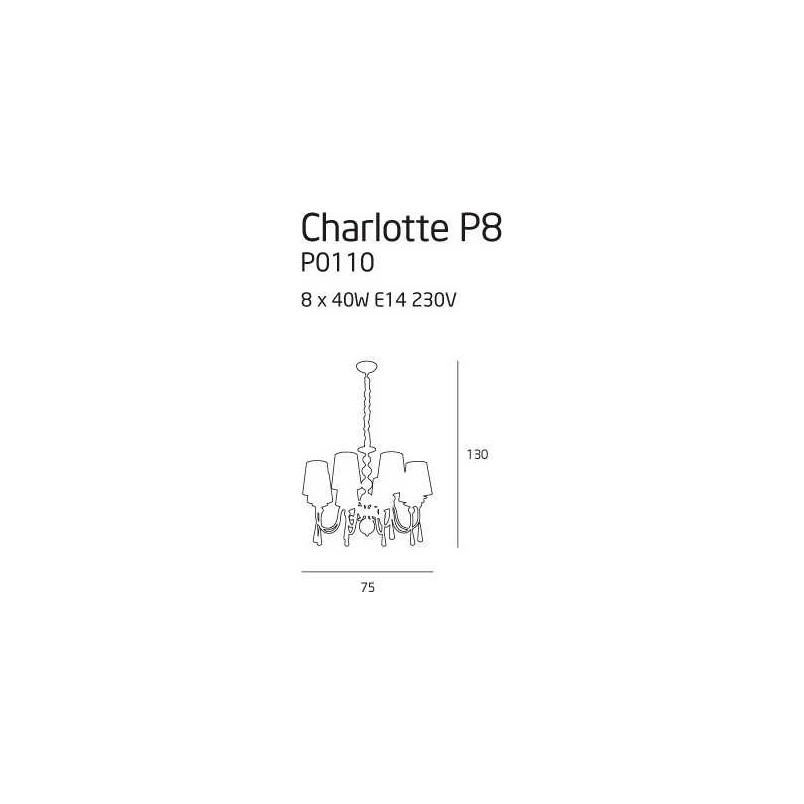 Żyrandol Glamour Charlotte 75cm | MaxLight - Luksus i Styl