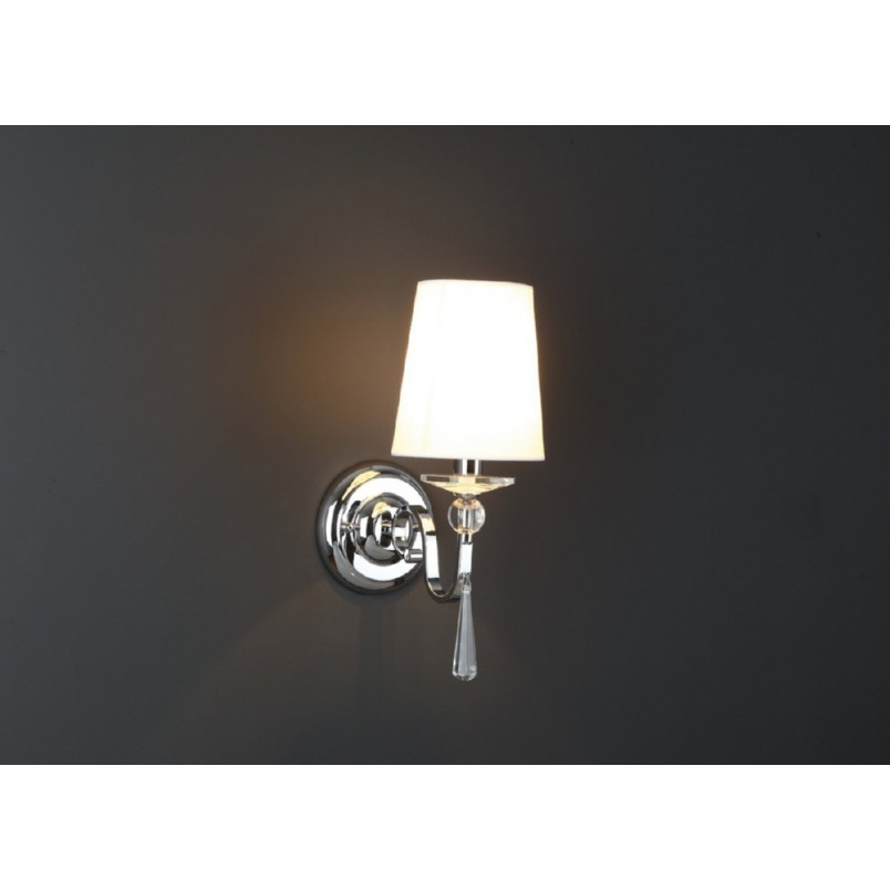 Kinkiet Glamour Charlotte biały/chrom MaxLight | Lampa Hampton