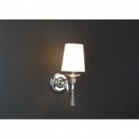 Kinkiet Glamour Charlotte biały/chrom MaxLight | Lampa Hampton