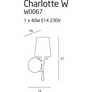 Kinkiet Glamour Charlotte biały/chrom MaxLight | Lampa Hampton