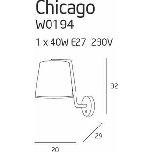 Kinkiet Chicago czarny MaxLight | Elegancki design