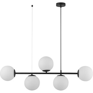 Lampa wisząca szklane kule Celeste V 96cm biało-czarna TK Lighting