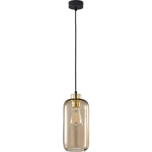 Lampa wisząca szklana Marco | TK Lighting - Brązowa, E27