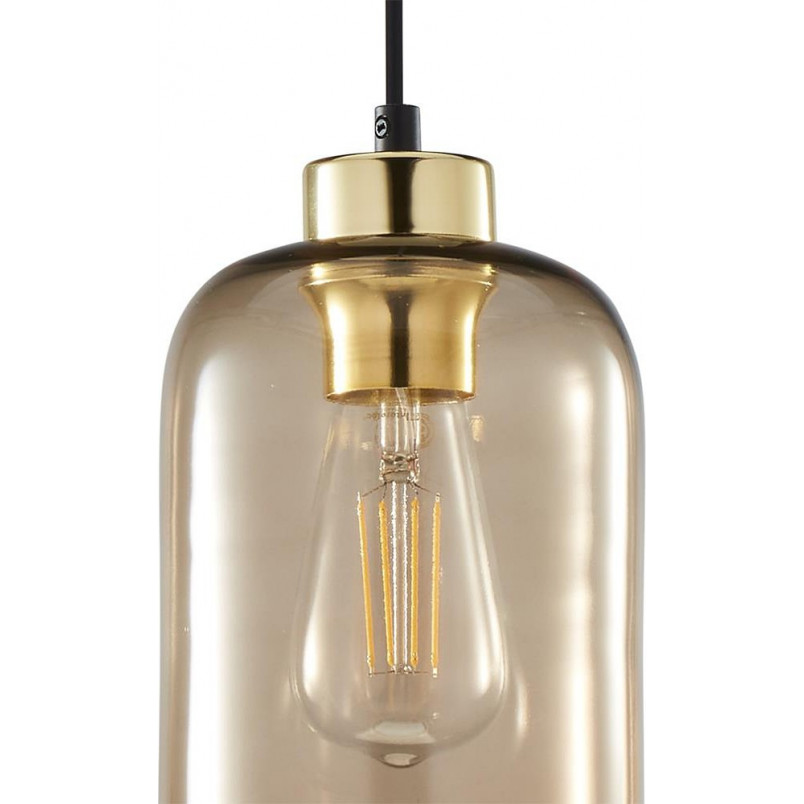 Lampa wisząca szklana Marco | TK Lighting - Brązowa, E27