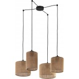Lampa wisząca boho Juta IV | Brązowa, E27 | TK Lighting