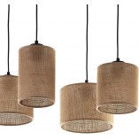 Lampa wisząca boho Juta IV | Brązowa, E27 | TK Lighting