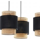 Lampa Wisząca Rattanowa Boho Czarna | TK Lighting