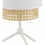 Lampka nocna rattanowa Boho biała | TK Lighting - Stylowe oświetlenie
