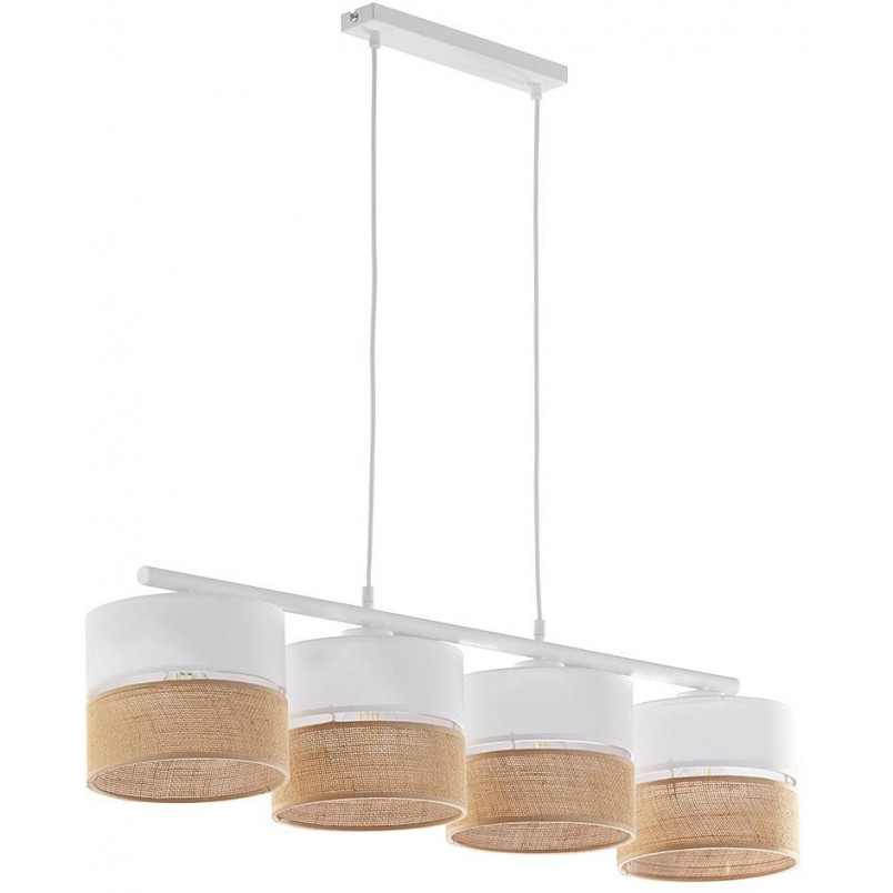 Lampa Wisząca Boho Linobianco | 4 Punkty, Biała - TK Lighting