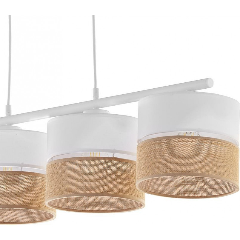 Lampa Wisząca Boho Linobianco | 4 Punkty, Biała - TK Lighting