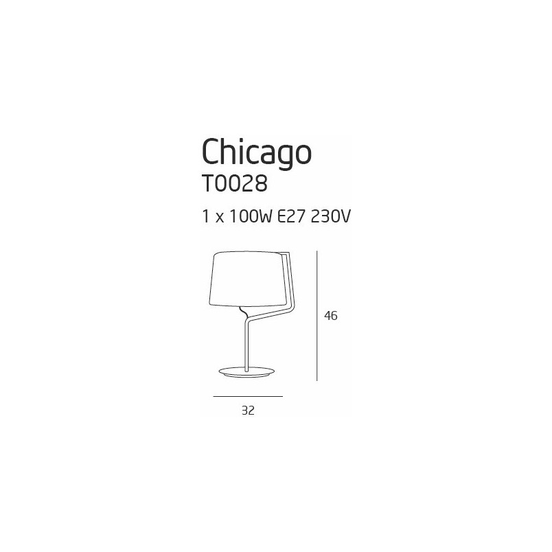 Lampa stołowa Chicago biała MaxLight | Eleganckie oświetlenie
