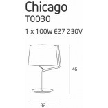 Lampa stołowa Chicago biała MaxLight - Eleganckie oświetlenie