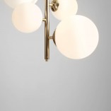 Lampa wisząca Bloom Aldex | 4 kule, złoto i biel