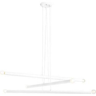 Lampa designerska wiszące tuby Tubo White VI 100cm biała Aldex