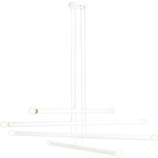 Lampa designerska wiszące tuby poziome Tubo White VIII 100cm biała Aldex