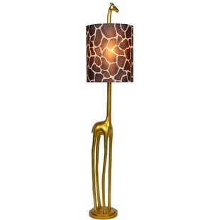 Lampa podłogowa Miss Tall Lucide - Złoty mat / Brązowy | Sklep