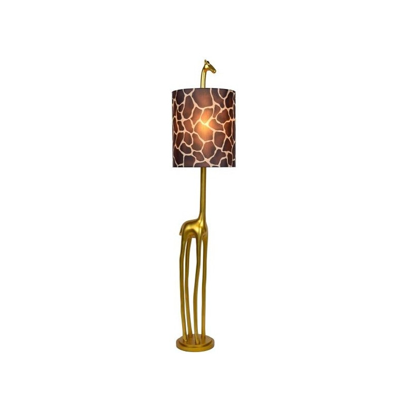 Lampa podłogowa Miss Tall Lucide - Złoty mat / Brązowy | Sklep