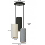 Lampa wisząca potrójna Bente Premium III mix Emibig | Lampy nad stół