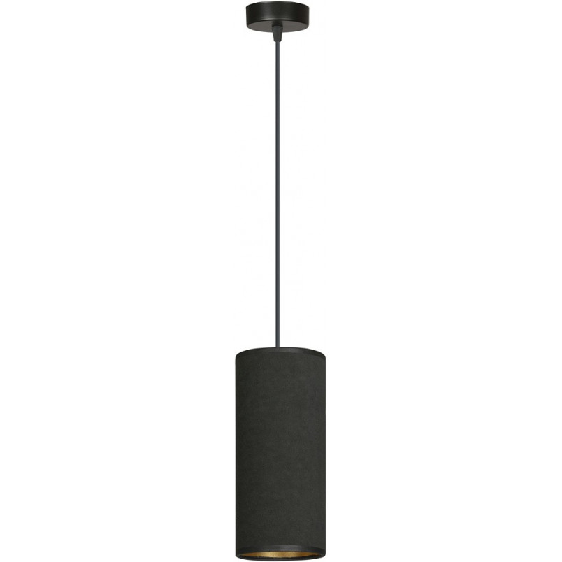 Lampy nad wyspę kuchenną | Lampa wisząca tuba z abażurem Bente 10 czarna Emibig