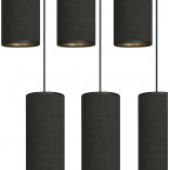 Lampa wiszące tuby na listwie Bente III czarna Emibig | Lampy nad stół