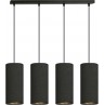 Lampa wiszące tuby na listwie Bente IV czarna Emibig | Lampy nad stół