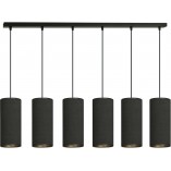 Lampa wiszące tuby na listwie Bente VI czarna Emibig | Lampy nad stół