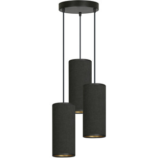 Lampa wisząca potrójna Bente Premium III 25cm czarna Emibig