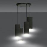 Lampa wisząca z abażurami Bente Premium IV czarna Emibig | Lampy nad stół
