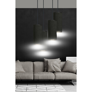 Lampa wisząca z abażurami Bente Premium IV 35cm czarna Emibig