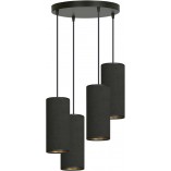 Lampa wisząca z abażurami Bente Premium IV czarna Emibig | Lampy nad stół