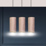 Lampa wiszące tuby na listwie Bente III różowa Emibig | Lampy nad stół
