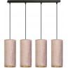Lampa wiszące tuby na listwie Bente IV różowa Emibig | Lampy nad stół