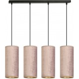 Lampa wiszące tuby na listwie Bente IV różowa Emibig | Lampy nad stół
