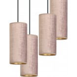 Lampa wisząca z abażurami Bente Premium IV różowa Emibig | Lampy nad stół