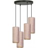 Lampa wisząca z abażurami Bente Premium IV różowa Emibig | Lampy nad stół