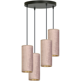Lampa wisząca z abażurami Bente Premium IV 35cm różowa Emibig