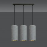 Lampa wiszące tuby na listwie Bente III szara Emibig | Lampy nad stół