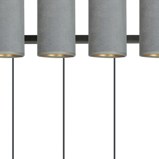 Lampa wiszące tuby na listwie Bente IV 65cm szara Emibig