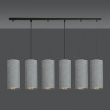 Lampa wiszące tuby na listwie Bente VI szara Emibig | Lampy nad stół