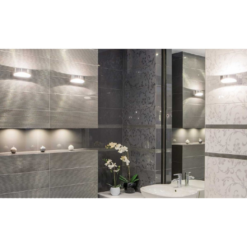Kinkiet nowoczesny Hugo | MaxLight - Srebrny, LED