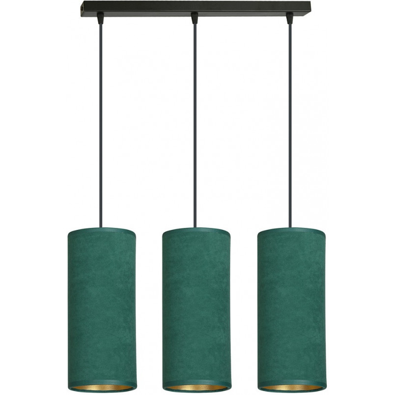 Lampa wiszące tuby na listwie Bente III zielona Emibig | Lampy nad stół