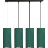 Lampa wiszące tuby na listwie Bente IV zielona Emibig | Lampy nad stół