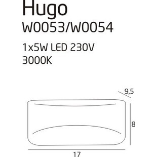 Kinkiet nowoczesny Hugo | MaxLight - Srebrny, LED