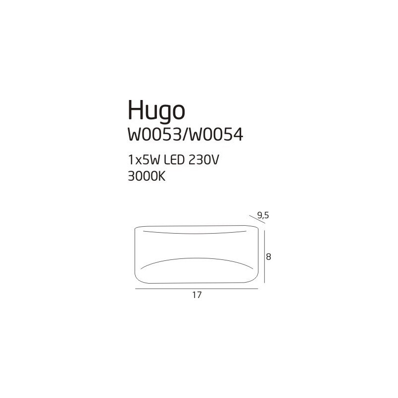 Kinkiet nowoczesny Hugo | MaxLight - Srebrny, LED