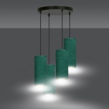 Lampa wisząca z abażurami Bente Premium IV 35cm zielona Emibig