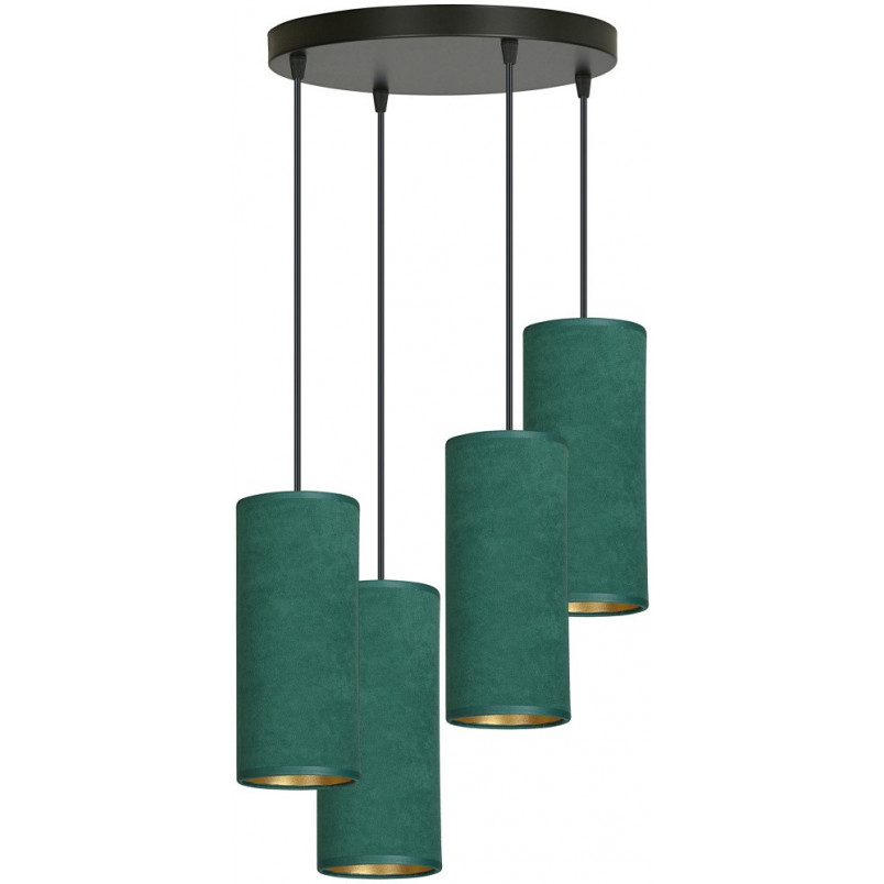 Lampa wisząca z abażurami Bente Premium IV zielona Emibig | Lampy nad stół
